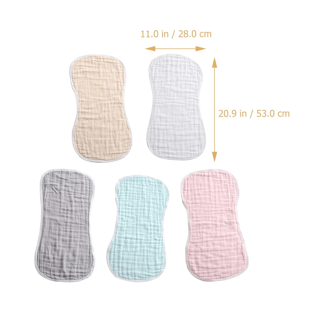 

5 Pcs Toddler Towels Shoulder Pad Cotton Burp Cloths Dribble Bibs Rags Newborn Hand Absorbent