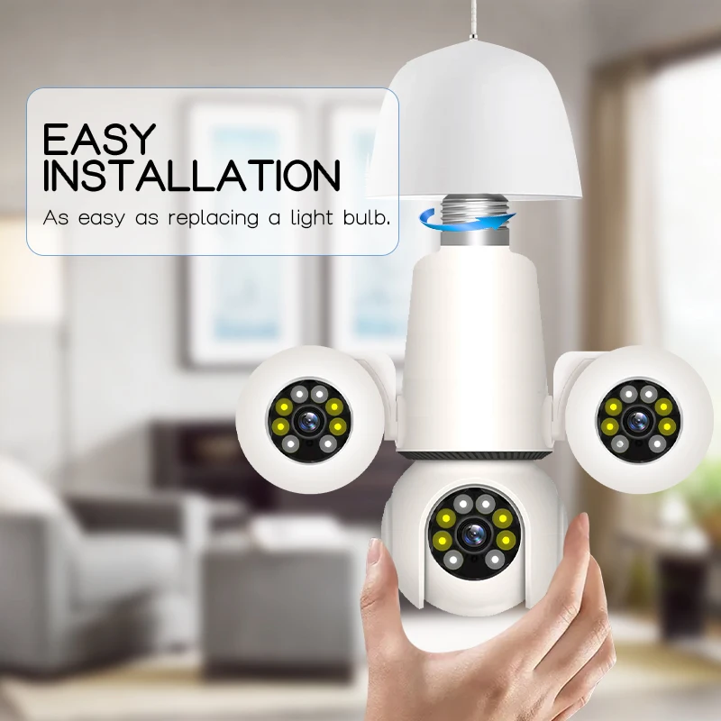 Security Camera Outdoor 355° View with Motion Tracking Alarm and Flexible Storage Outdoor Wireless CCTV with AI-Powered Camera