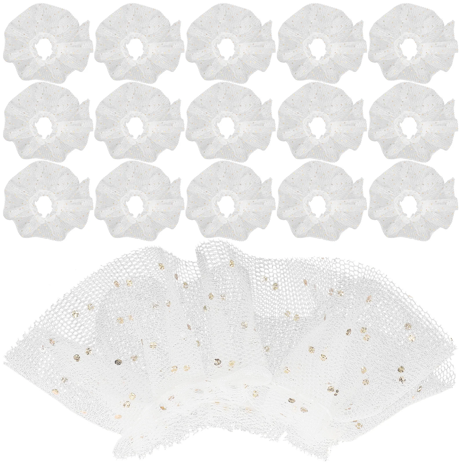 30 Pcs Sequin Dress Mini Tutu Skirt Clothes for Decor Lovely Scarf Decorative Replaceable Beige Compact Costume