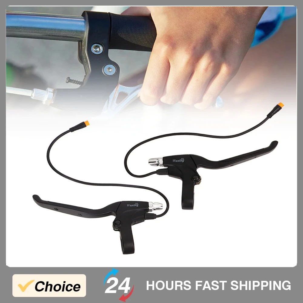 

2Pcs Electric Bike Brake Levers 32CM Wire Waterproof Interface Brake Handles Easy Using for BAFANG BBSHD BBS01 BBS02 Mid Motor