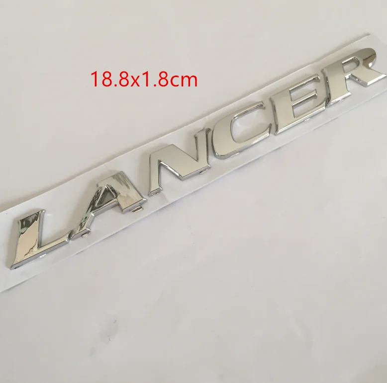 1pcs 3D ABS LANCER L200 MIVEC EVOLUTION PAJERO OUTLANDER car Letter Emblem Rear tail trunk Decals badge sticker Decal styling