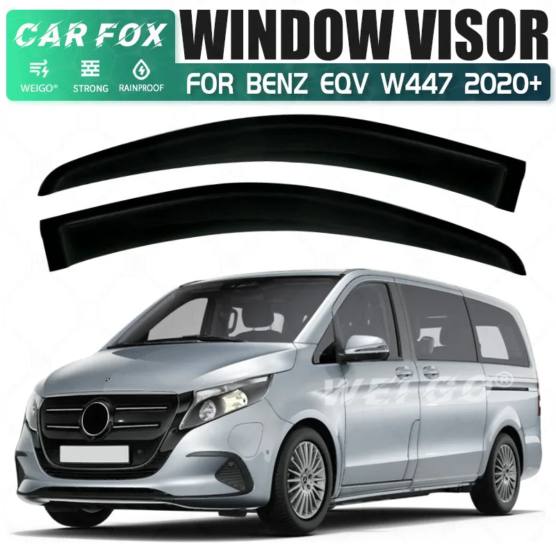 

Window Visor For Mercedes-Benz EQV W447 2020-2024 Accessories Car Window Deflector Shade Sun Guard Window Air Guard Deflector