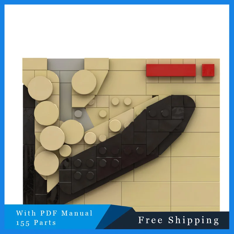 155 個アートレンガシリーズ 3D 有名な飛行船絵画ビルディングブロックモデル子供のための教育 DIY 組み立ておもちゃクリスマスギフト
