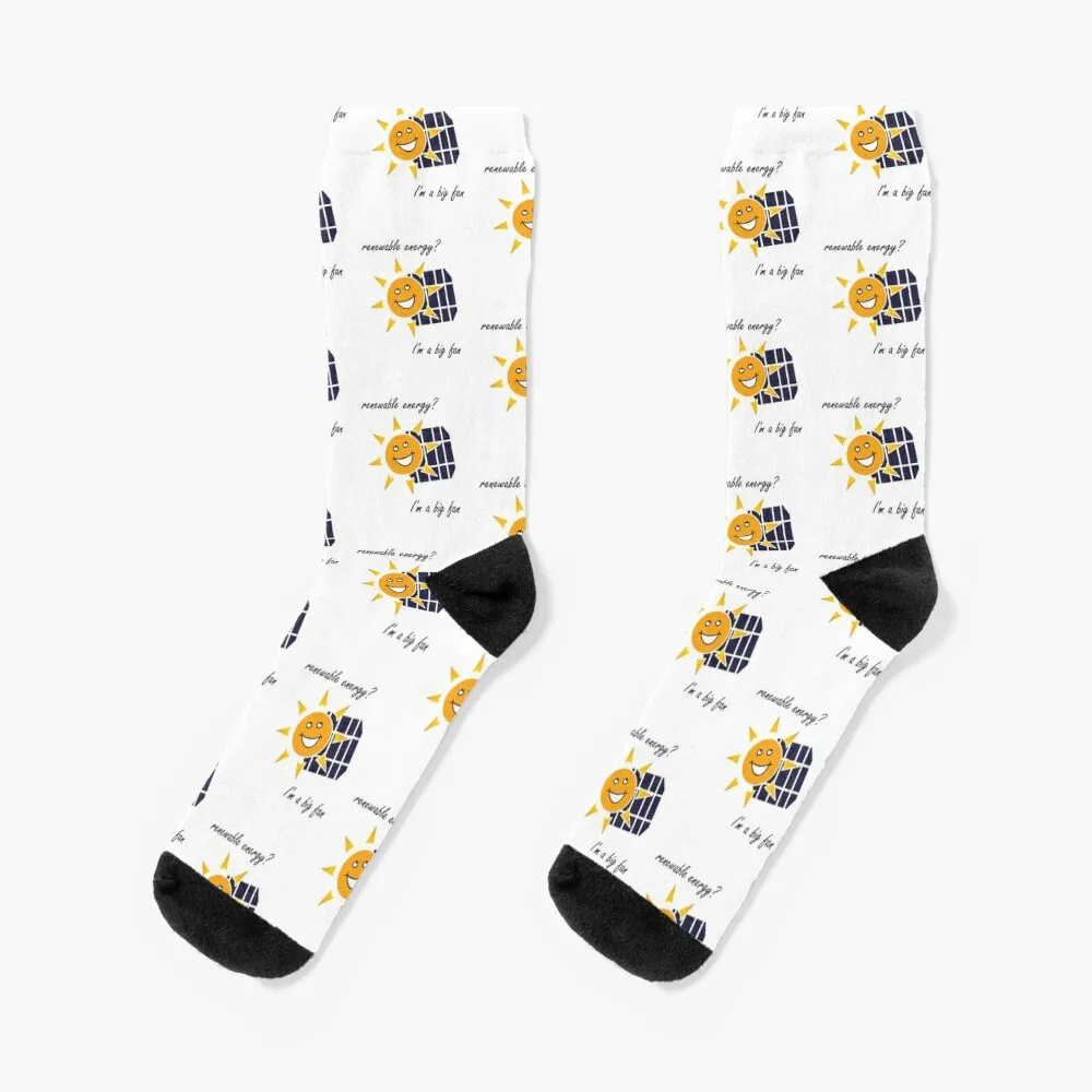 Solar Energy - Renewable Energy Fan Socks Climbing japanese fashion kawaii Mens Socks Women's