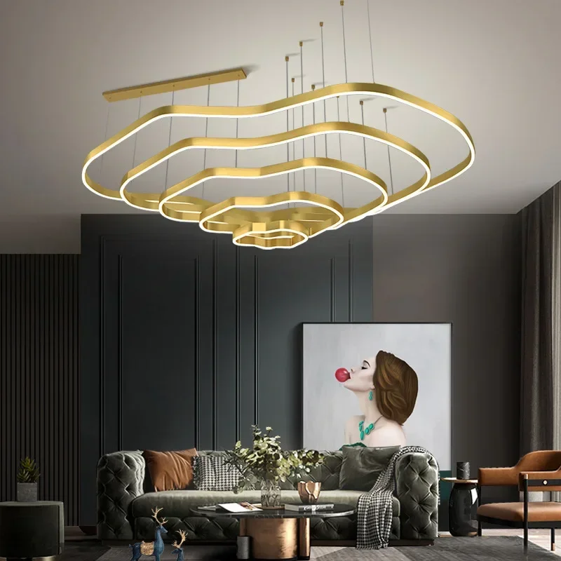 Creative Design Pendent Lamp Modern Chandelier for Living Room Duplex Loft Stair Villa Home Decor Hanging Lighting Fixture Lamp