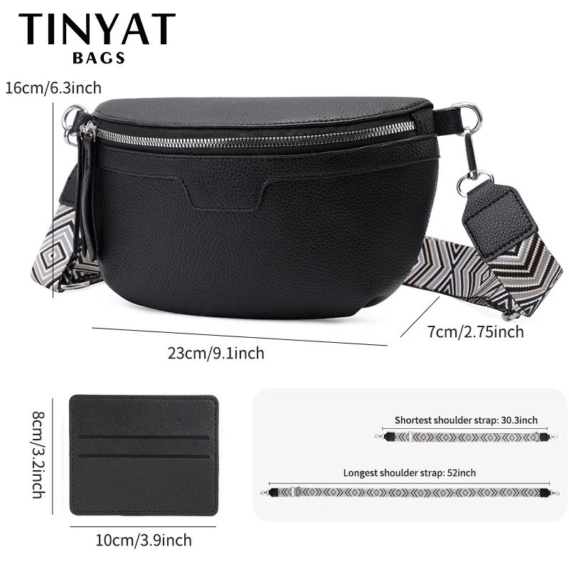 حقائب كروس بكتف واحد من القماش المتين من TINYAT للرجال والنساء وحقائب خصر عصرية ومحافظ كروس صغيرة للاستخدام في الهواء الطلق #4