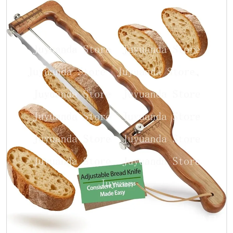 New Wooden Bread Wooden Slicing Knife Household Yeast Bow Wood Serrated