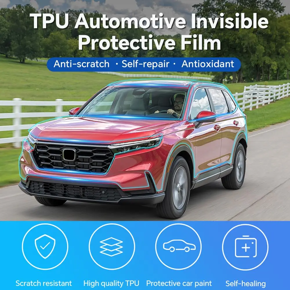 

8.5Mil Pre-cut PPF For Honda CR-V 2023 2024 TPU Bumper Hood Clear Paint Protection Film Scratch-Resistant Exterior Accessories