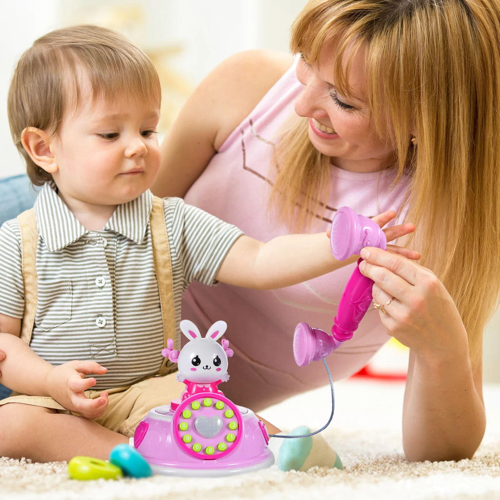 

Small Plastic Fake Telephone Simulation Playhouse Phone for Children Interactive Role Play Educational Intelligence Home