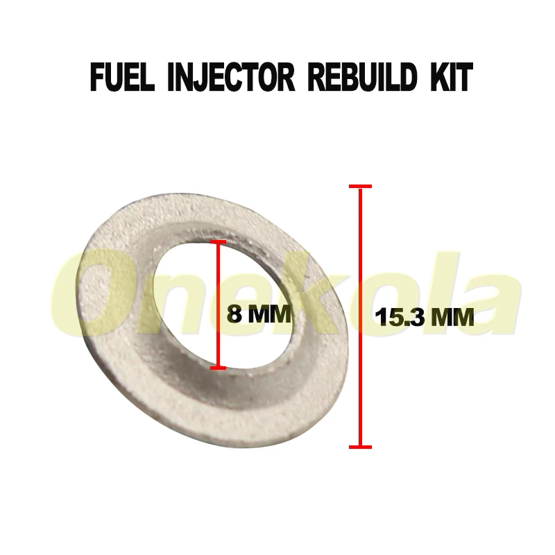 100pieces 15.3mm OD:8mm Fuel Injector Metal seal Repair Kit Gasket Under Injector For EA888 VW Audi Bosch injector 06 H 906 036