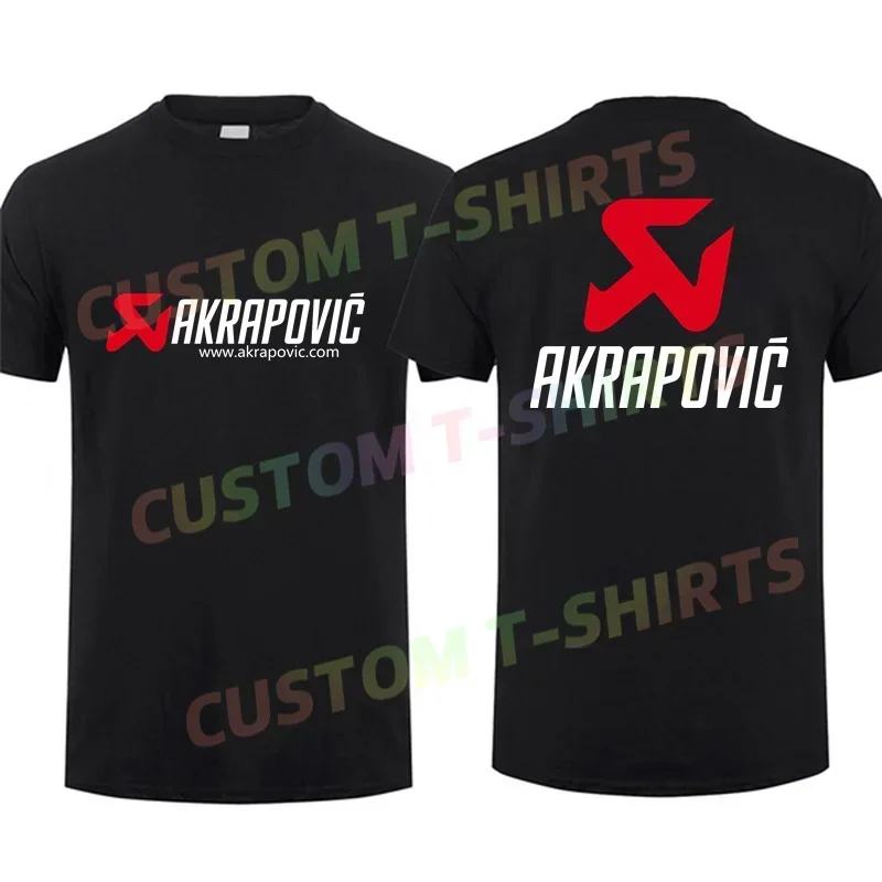 2024 Men T Shirt Casual Akrapovic Racing Logo T-shirt Graphic Oversized Sports Tops Breathable Comfortable Streetwear S-3XL