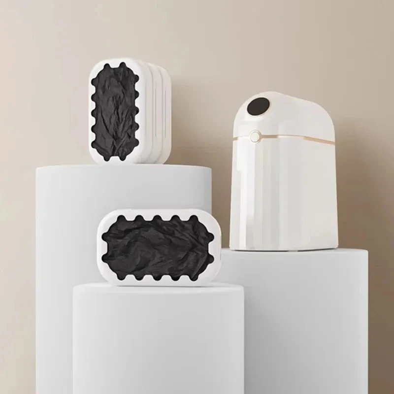 Automatic Packing Garbage Bag Thickened Without Breaking Point Black Automatic Packing Special Garbage Box 6pcs Retail