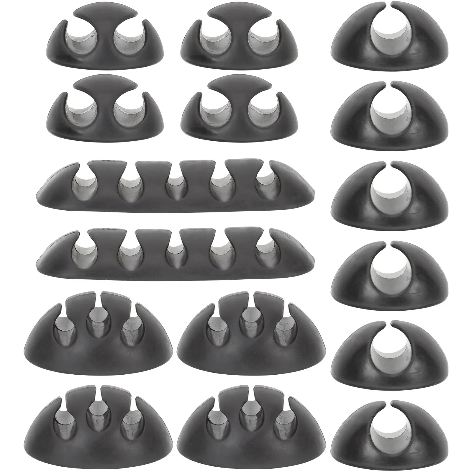 16Pcs Portable Silicone Cable Holder Cord Organizer for Desk Wire Management Home Office Kitchen Appliance Cord Winder Stick on