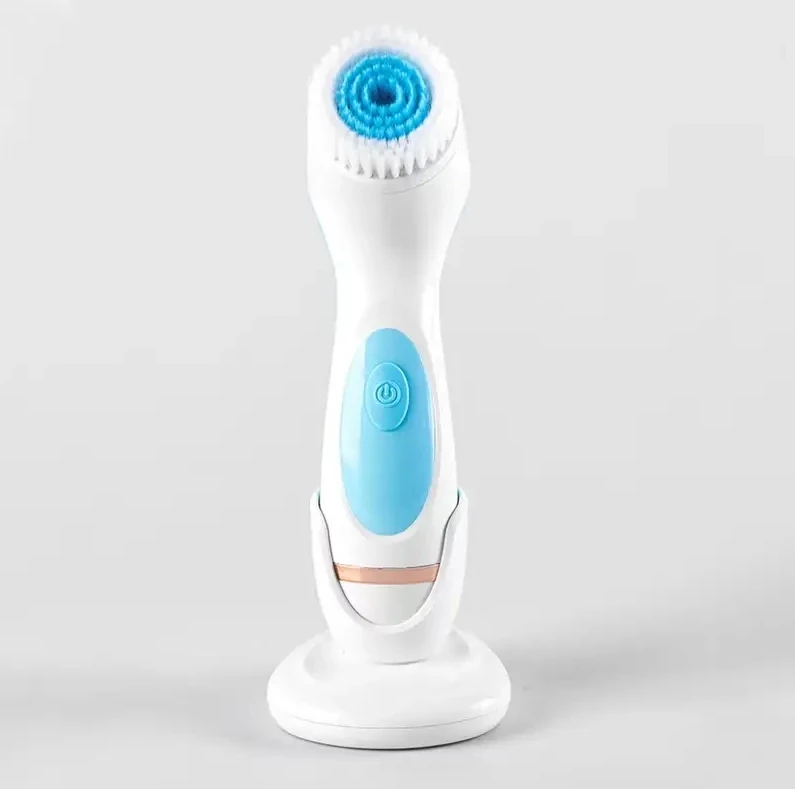充電式多機能ソニック電動洗顔ブラシ、ディープシリコン毛穴クリーナー（ニキビ肌、美白用）
