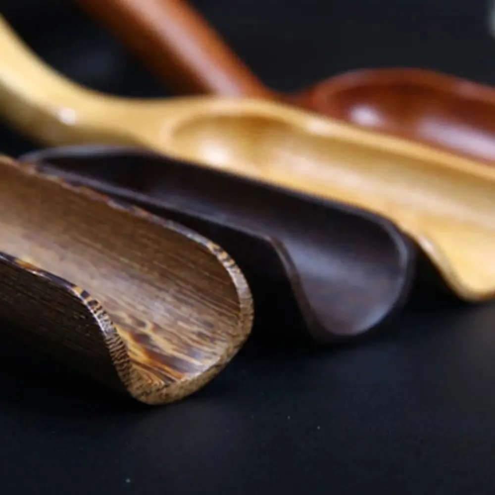 1PC Portable Natural Bamboo Teaspoon Chinese Retro Style Tea Scoop Wooden Teaspoon Kongfu Tea Delicate Spoon Accessories