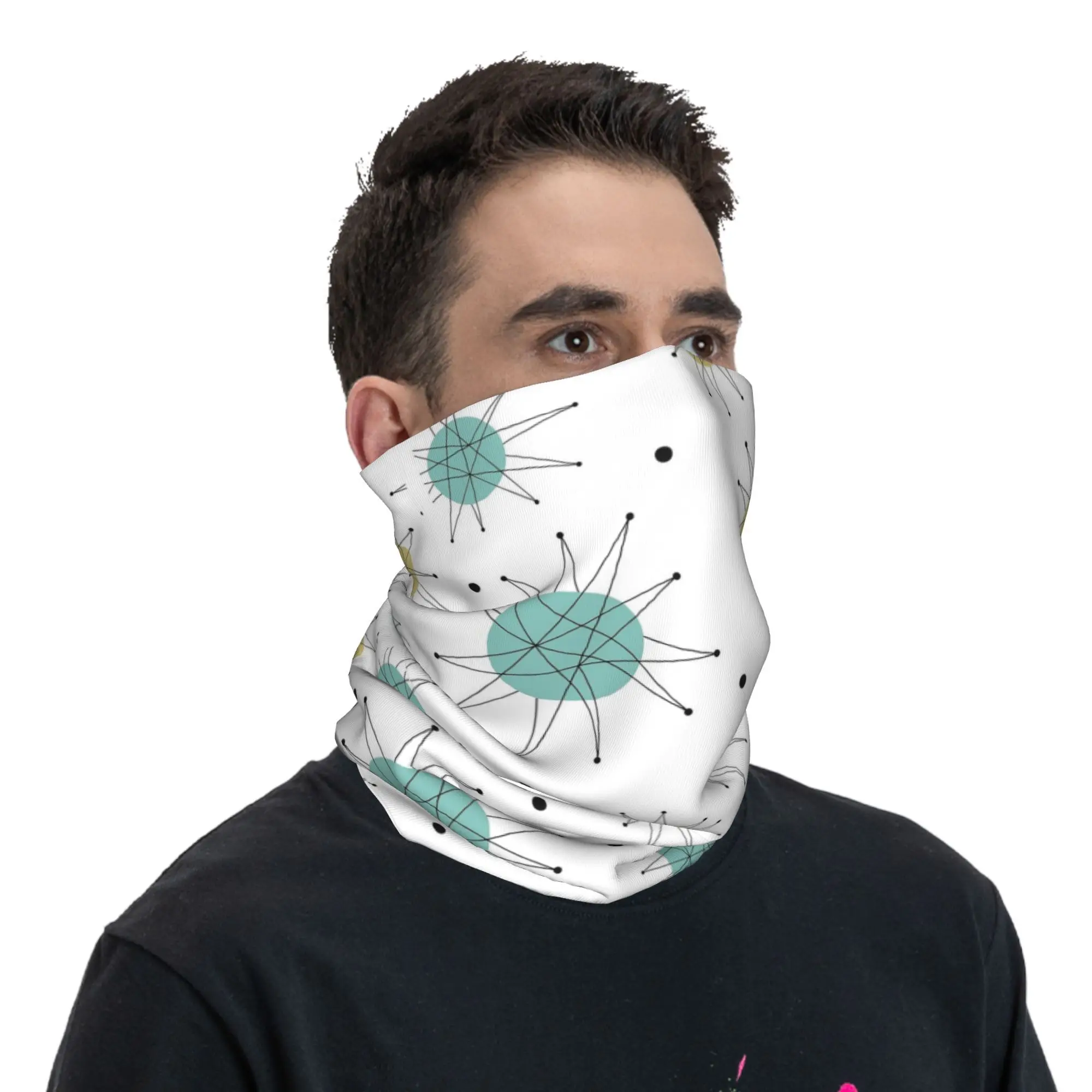 فرانسيسكان ستاربرست منتصف القرن العصر الذري باندانا غطاء الرقبة المطبوعة التفاف قناع وشاح متعدد الوظائف قناع الوجه ركوب الخيل