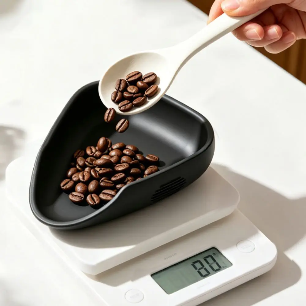2PCS Silicone Coffee Bean Dosing Tray Crash-resistant Flexible Coffee Bean Weighing Dish Non-slip Coffee Bean Display Disc
