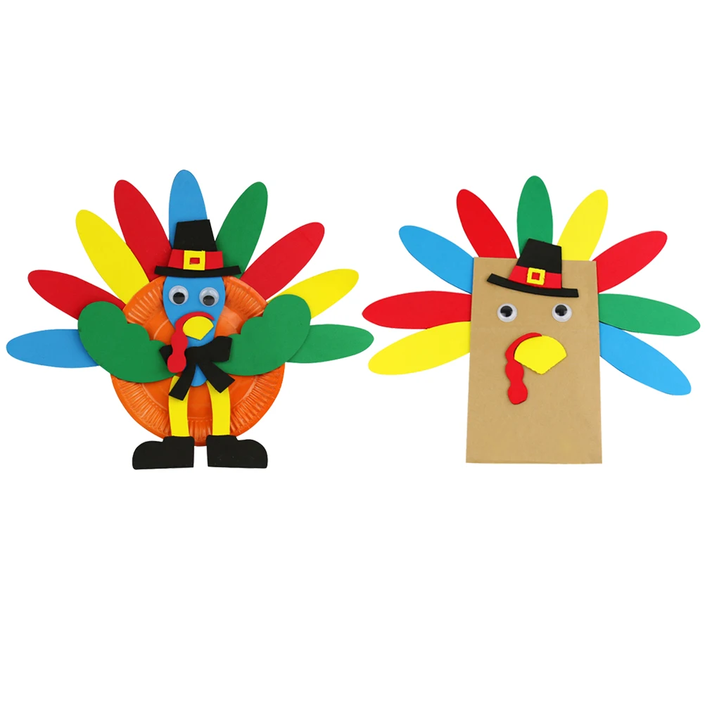 

2pcs Handmade Craft Materials Kit Thanksgiving Diy Decorations For -Friendly Educational Supplies Classroom Daycare