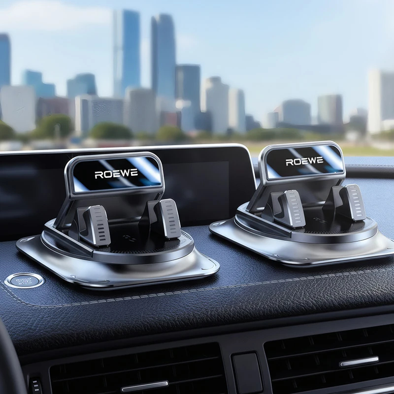 

For Roewe RX5 RX8 i6 i5 Marvel X Dashboard Car Phone Holder 360° Rotation Silicone Anti-Slip Pad One-Handed Navigation Support.