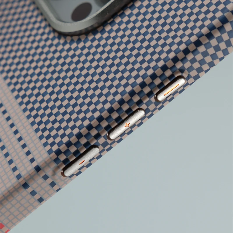 Alloy Lens Pixels Texture Wireless Charging MagSafe Phone Case for iPhone 17 16pro max 14 15 16 Pro 13 Ultrathin Hard PC Cover