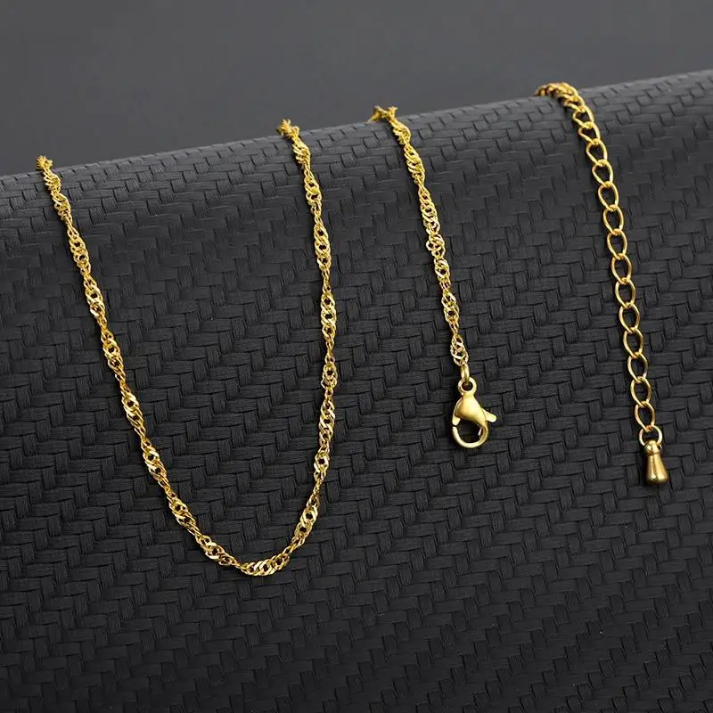

Fashion Gold Chain Necklace for Women Herringbone Rope Foxtail Figaro Curb Link Chain Choker Jewelry Accessories Wholesale