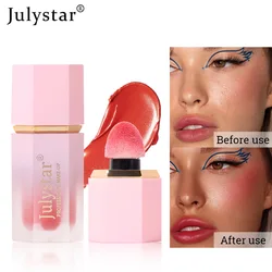 Julystar 6 Color Liquid Powder Blusher Eye Shadow Makeup Cosmetics Facial Lip Makeup Stereoscopic Contouring Brighten The Skin