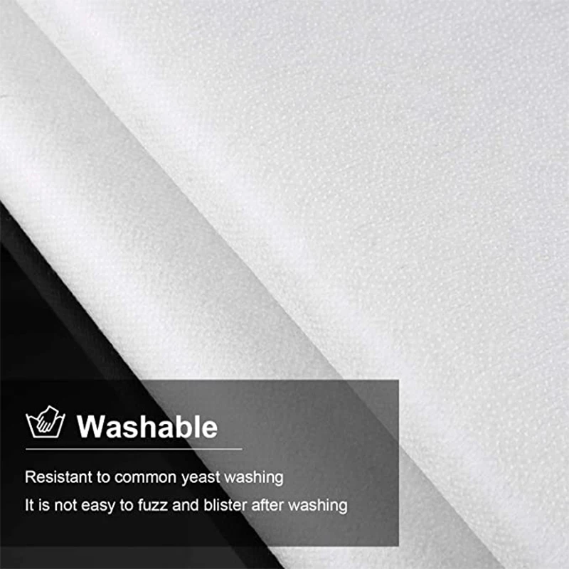 Lightweight Fusible Interfacing Non-Woven Single-Sided Iron on Interlining Fabric Washable Polyester DIY Clothing Sewing Accesso