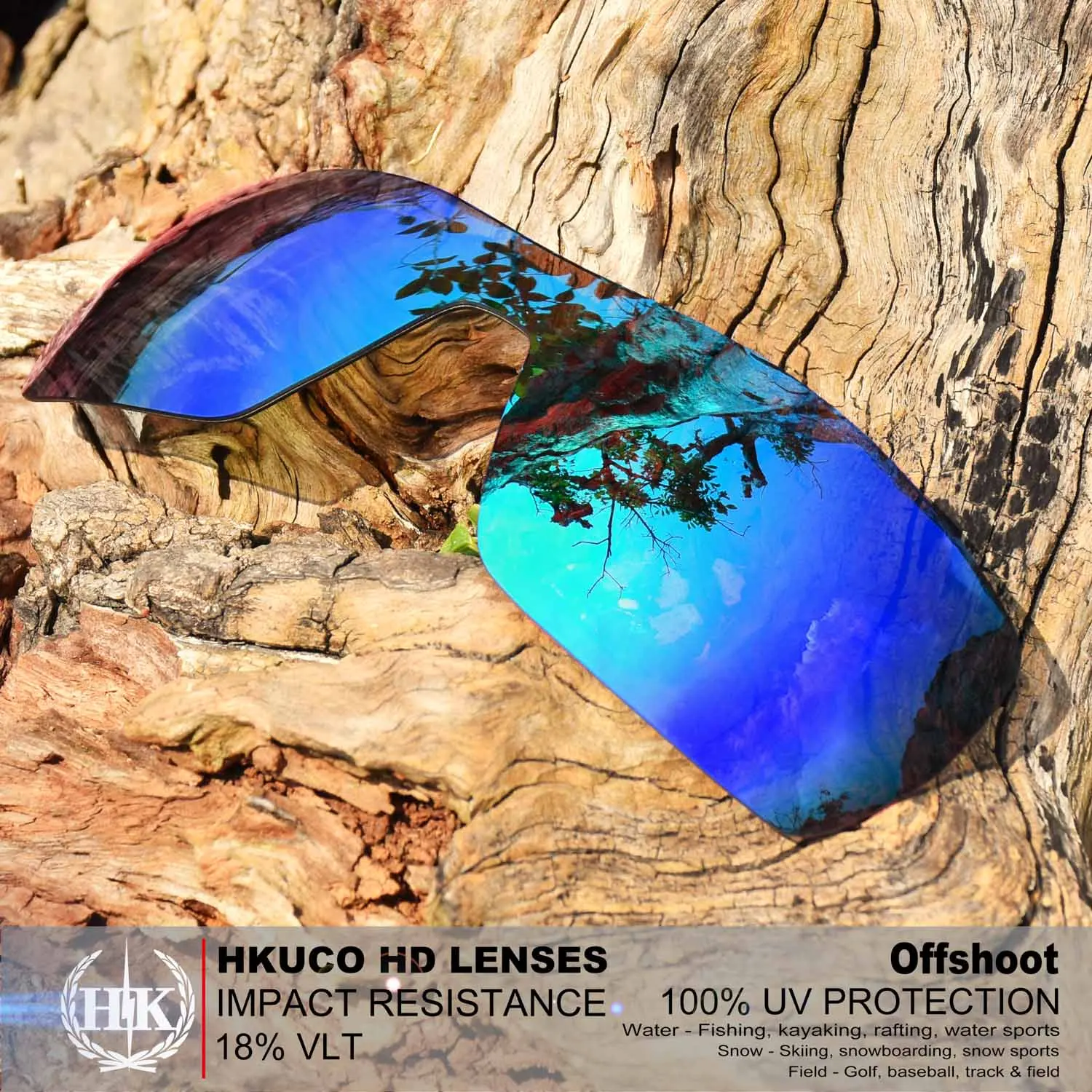 

Hkuco Mens Replacement Lenses For Offshoot Sunglasses Blue Polarized