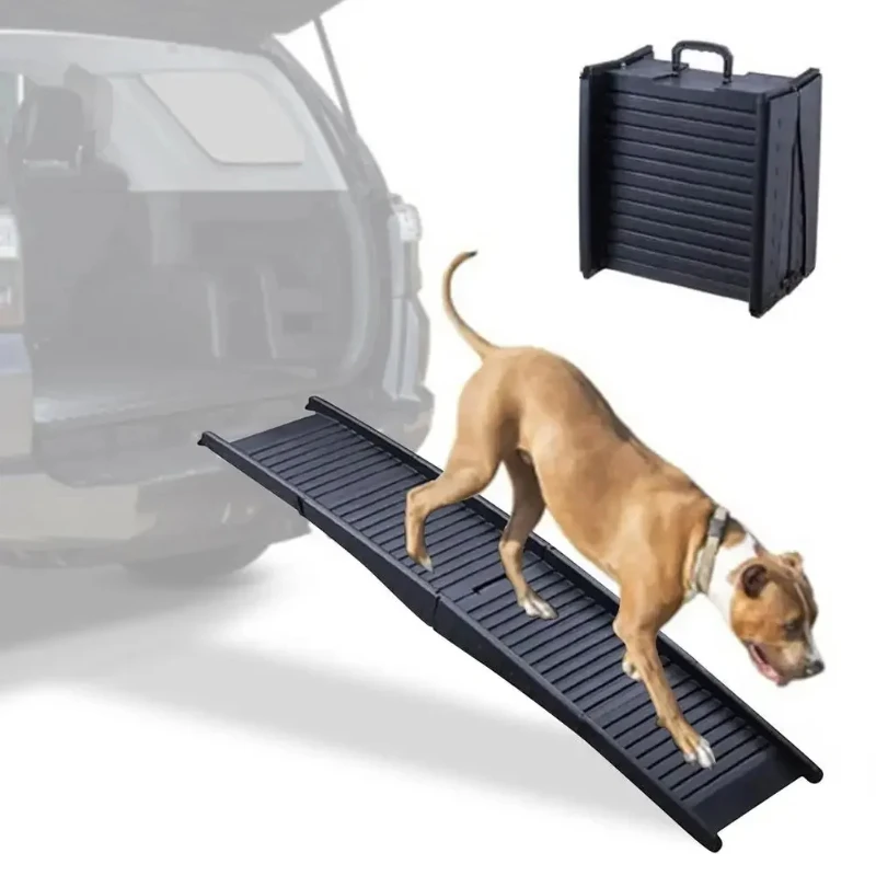 

Dog Steps Pet Stairs Dog Ramp Folding Lightweight Pet Ladder Ramp Dog Stairs For High Beds, Trucks, Cars And SUV Over 5kg