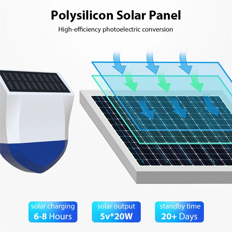 -A25M NEO Graffiti الذكية إنذار مسموع زيجبي الصوت والضوء في الهواء الطلق إنذار مقاوم للماء أجهزة إنذار ضوء الصوت الشمسية