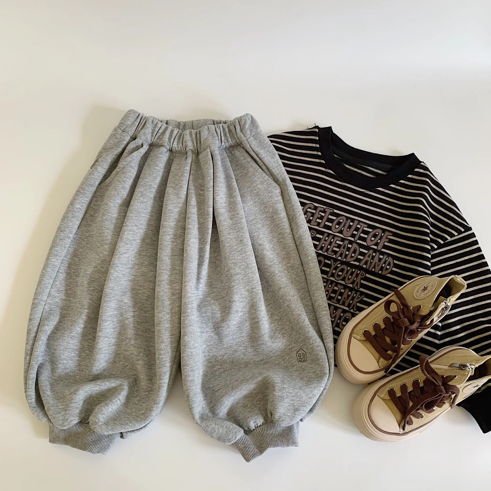 Children Clothes Casual Pants 2024 Autumn New Fashionable Boys Loose Sports Style All Match Loose Kids Comfortable Pants