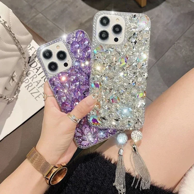 Luxury Glitter Rhinestone Case for Samsung A50 A70S A22 A32  A52 A71 A51 A72 A73 A53 A33 High Quality Bling Diamond Bumper Cover