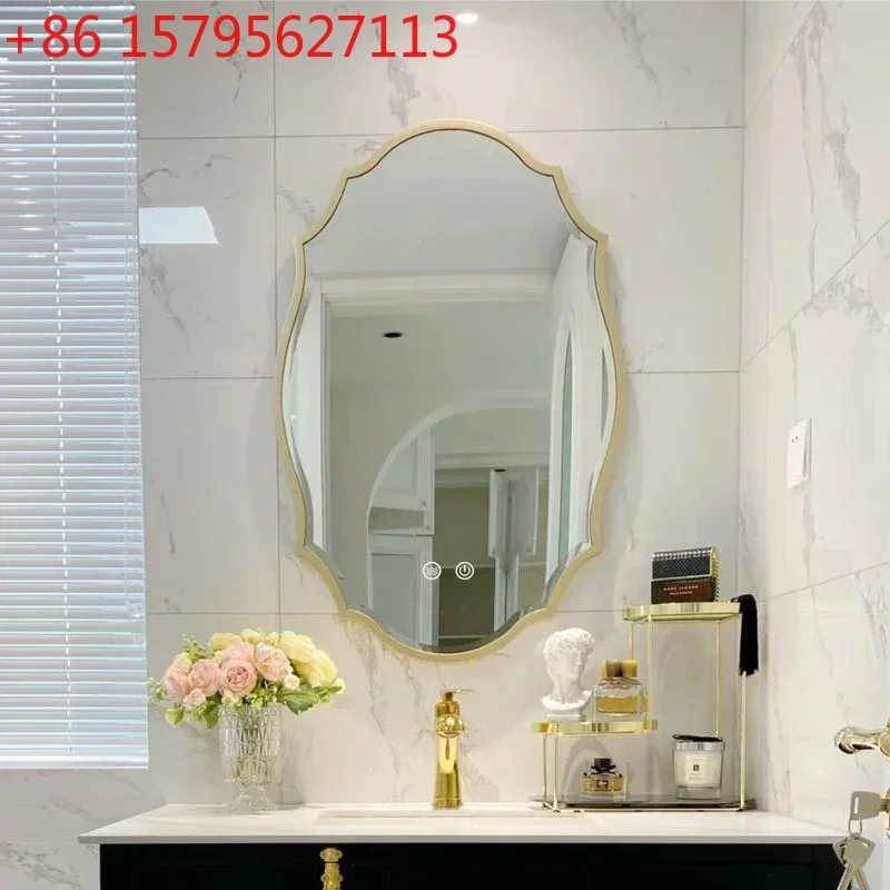 

French American retro light luxury vanity mirror wall hanging decoration wall hanging