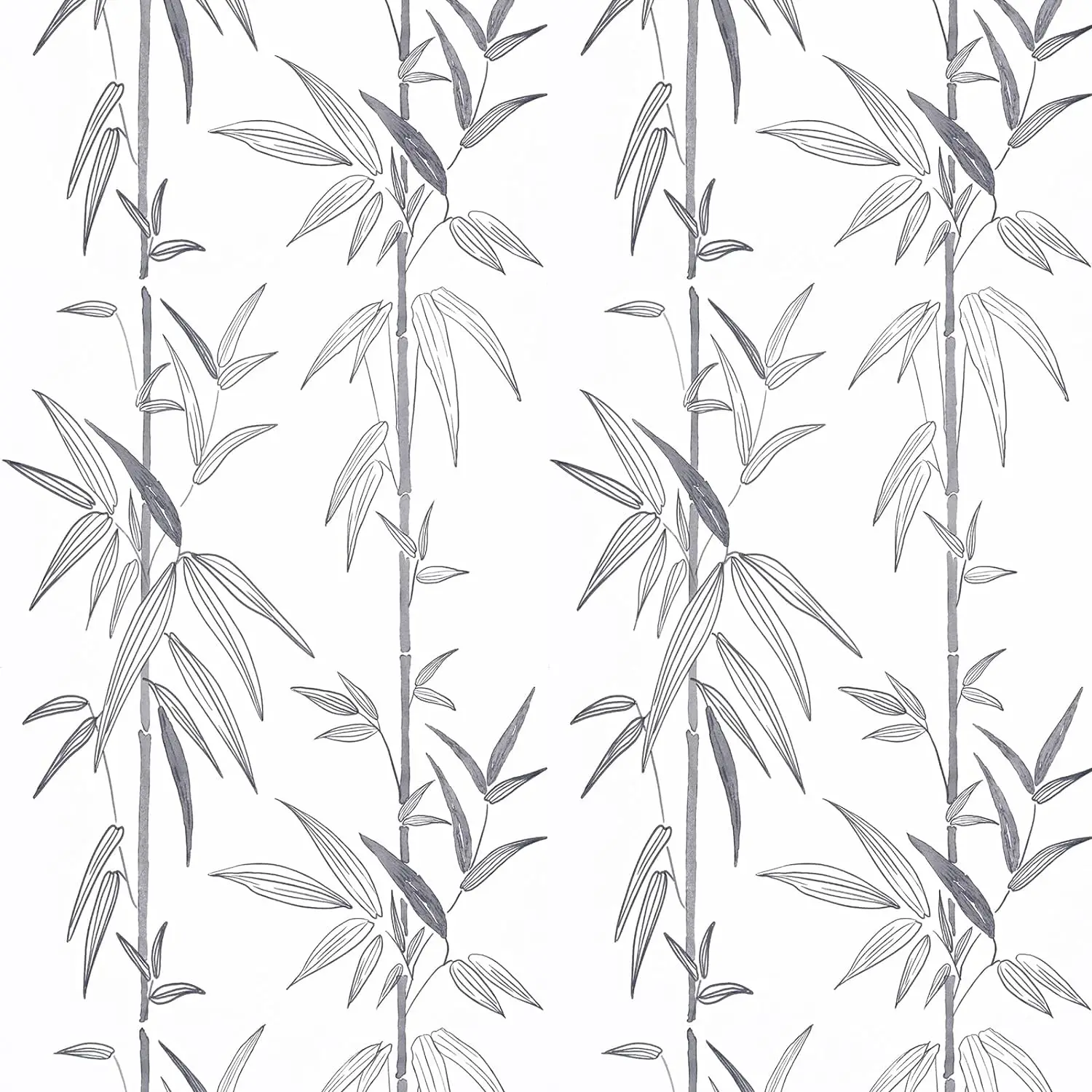 

Artistic Bamboo Leave Peel And Stick Wallpaper Grey/White Contact Paper Self Adhesive Wallpaper For Home Bedroom Wall Decoration