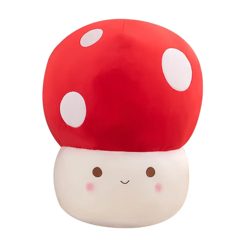 60cm Cute Simulated Mushroom Plush Toy Stuffed Soft Lifelike Plant Kawaii Shiitake Mushroom Doll Toys for Kids Girls Gift Deco