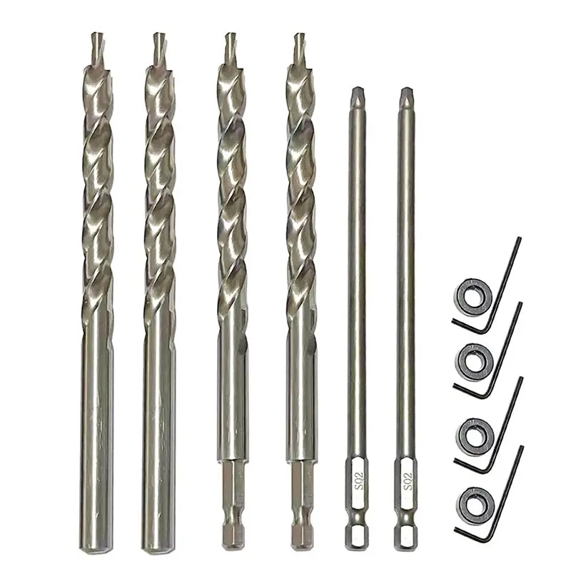 

Lightweight SQ2 Screwdriver-Bits Included 3/8" Drill Bit Set With Depth Stop Collar& For Pocket Hole Jig System