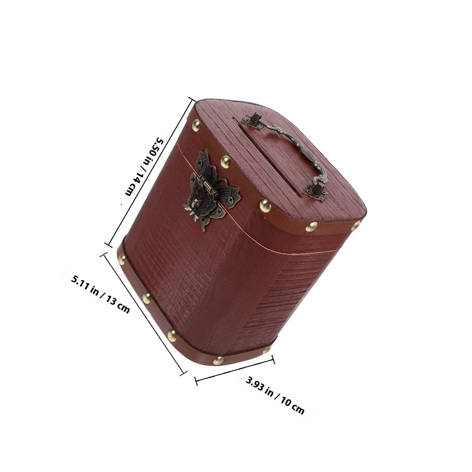 Hucha de madera Retro con cerradura y llave, banco de ahorro resistente para niños, decoración de habitación, herramienta educativa de enseñanza de finanzas pequeña