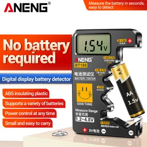 ANENG BT189 Penguji Baterai Sel Tombol Detektor Bank Daya 9V N D C AA AAA Alat Penguji Baterai Layar LCD Rumah Tangga Universal 10 ekspositor penjualan terbaik oakley - №