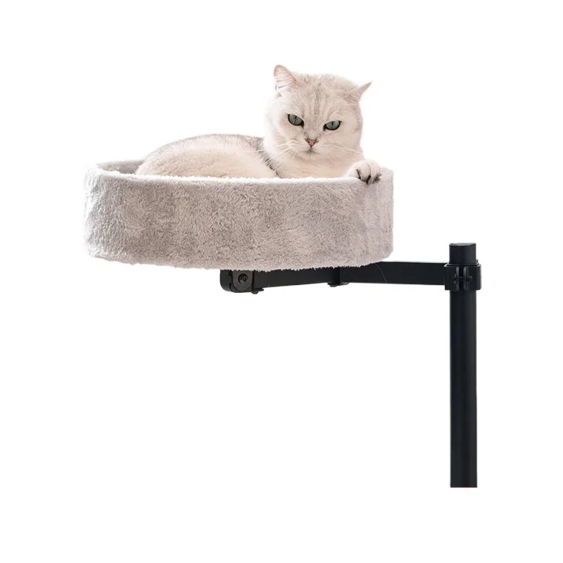 Liftable Rotatable Multifunctional Space-Saving Desktop Cat Perch for Office