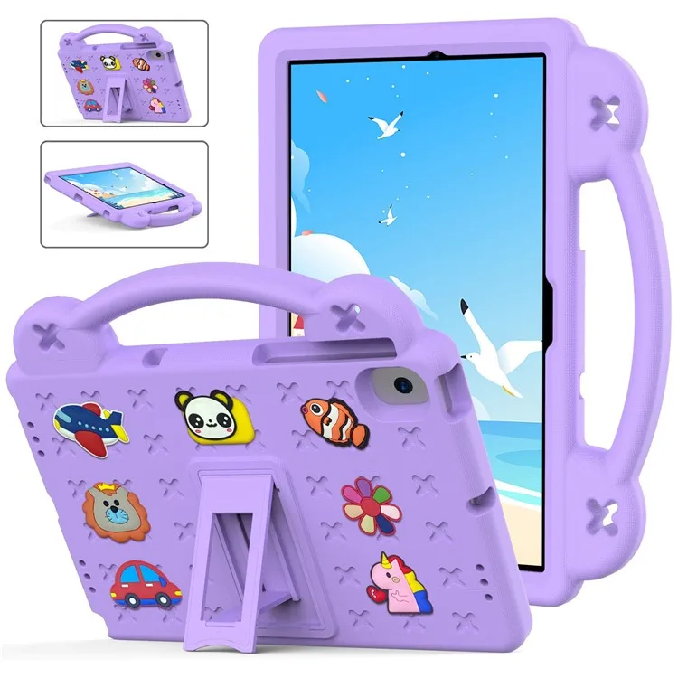 

For Samsung Galaxy Tab A8 10.5 (2021) / (2022) Portable EVA Case Shockproof Tablet Cover Anti-Scratch Case with Kickstand - Purp