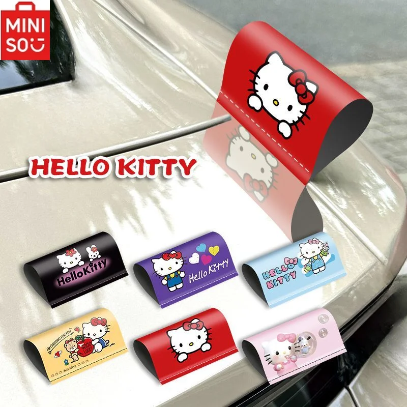 HelloKitty Car Sticker Wash Label Cartoon Anime Personality Car Decoration Lady Children Cute Door Rear Tail Hello Kitty Sticker