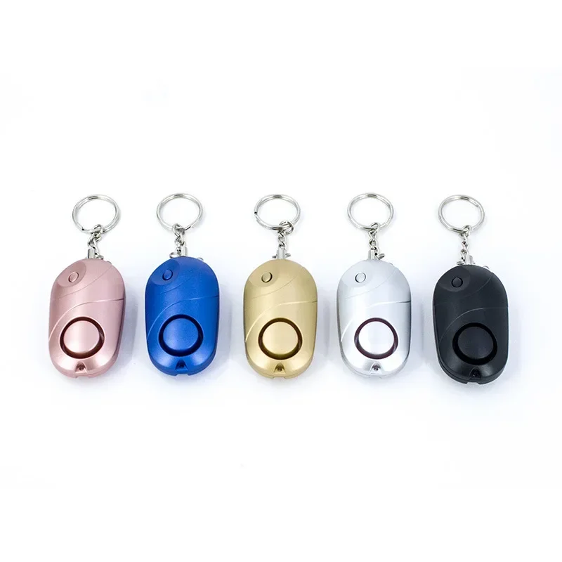 Porte-clés d'alarme de sécurité personnelle avec lumières LED, mini appareil électronique d'autodéfense pour femmes, filles et enfants, 130 DB, 1PC