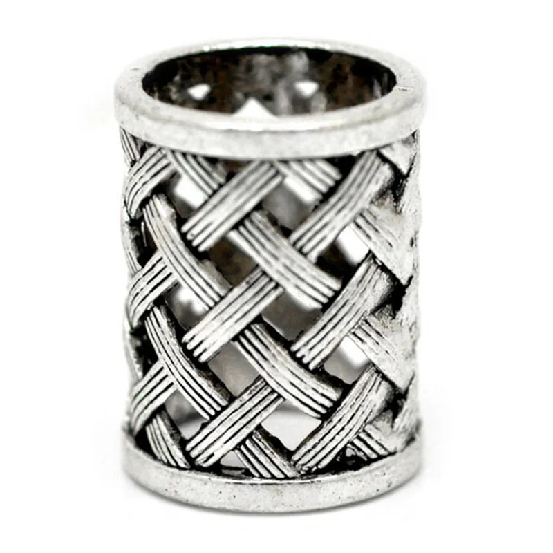 

AOAO-8X винтажная античная бронзовая коса для волос, борода, дреды, бусины, кольца, трубка, руна викингов, подвеска-подвеска для DIY, ожерелье, ювелирные изделия