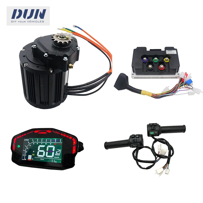 QS138 90H 4000W V3 110kmh PMSM Mid-Drive Motor with ND72680 Controller and DKD Display and T08 Throttle For Moped DirtBike