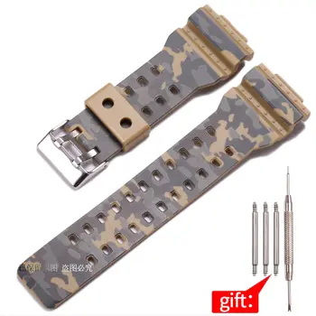 適用於卡西歐 G-Shock GA100 GA-100 GA-110 GA-100C GD120 男士替換錶帶 迷彩配件 8 最佳銷售 GBX 100 - №4