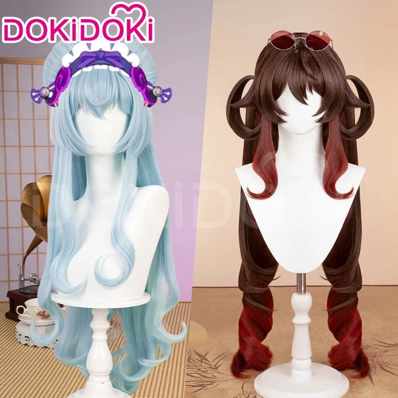 ❤ ❤ 2025 em estoque yummatiuki mizuki hutao jogo genshin impacto dokidoki 95cm peruca longa hu tao lanterna rite boné grátis yumem novo ★ ☆