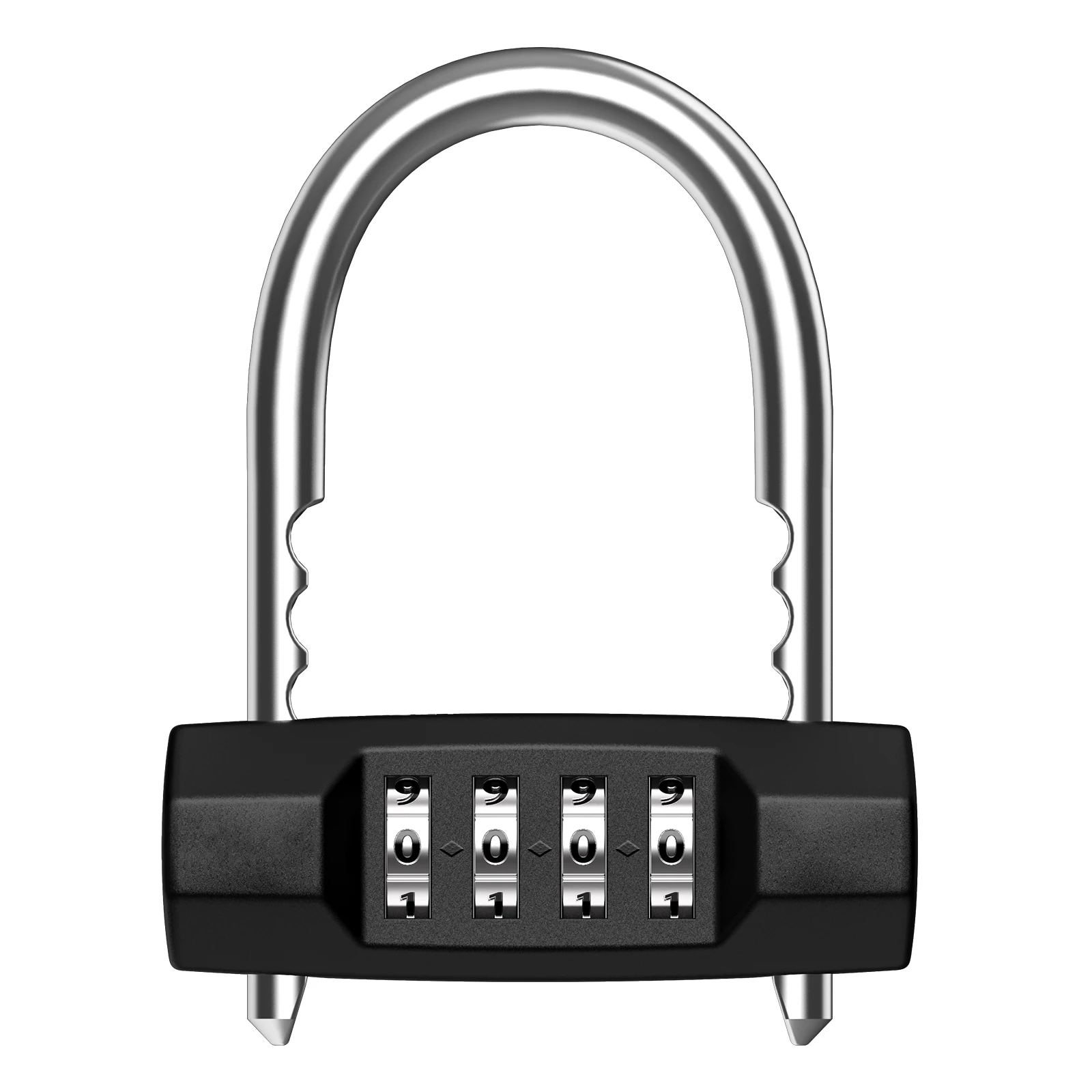 Combination Padlock 4-Digit Security Number Lock Resettable Locks with Adjustable Shackle Waterproof Padlock for Gym Luggage