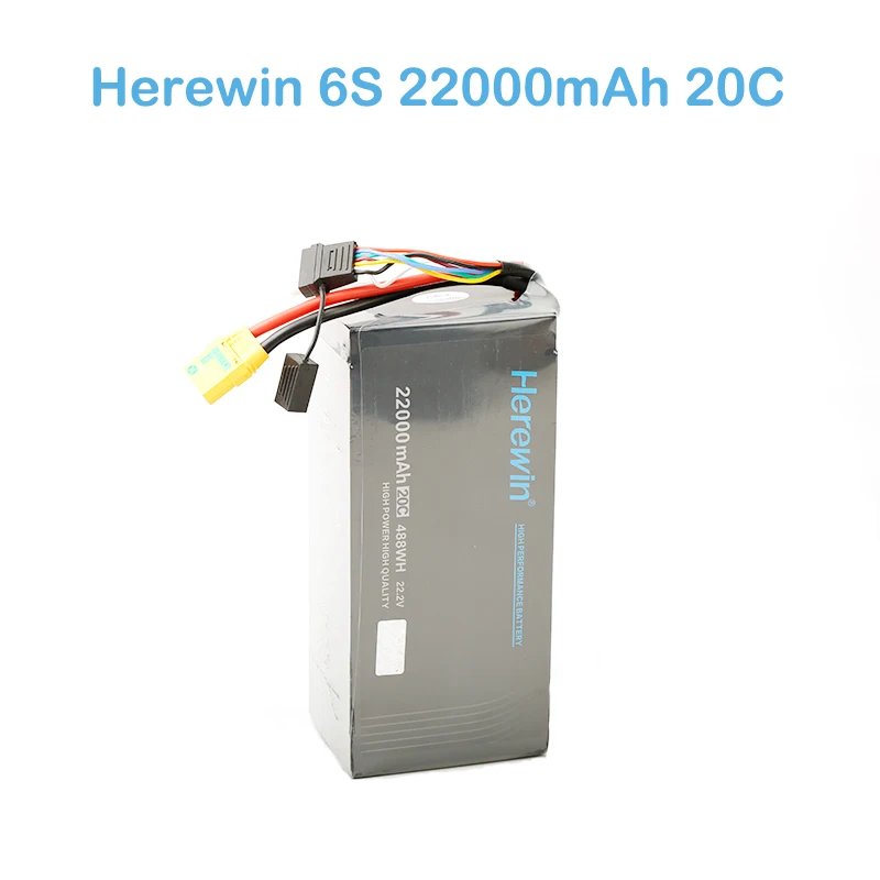 Original Herewin 6S 22000mah Battery 22.2v 20C Shaft Battery Agricultural High Performance Plant Protection UAV Battery