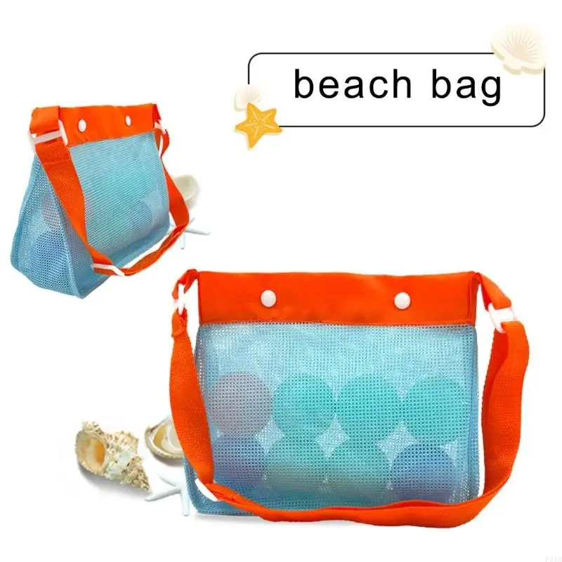 Beach Mesh Bag Crossbody Bag Shell Bags for Holding Beach Shell ,Toy Shell Collecting Bags for Kids Picking Up Shells P31B