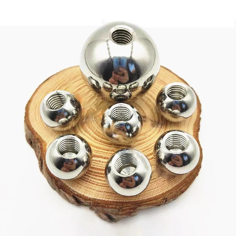 M14 M16 M18 M20 Thread 304 Stainless Steel Balls OD 30/35/40/45/50/60mm Solid Half-Hole Balls Drilling Blind Hole Thread Ball
